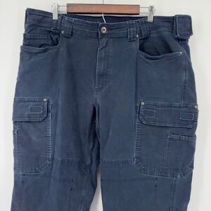 Duluth Trading Co. Fire Hose Relaxed Fit Cargo Pants Mens 40x32** Blue Work Wear